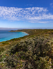 Fototapeta na wymiar The coast of Esperance Western Australia looking over Observatory Beach.