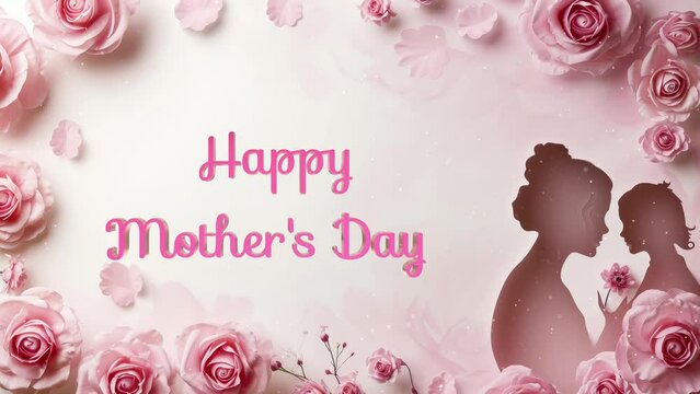Happy Mother's Day greeting animated. Suitable for Mother's Day Celebrations Around the World.