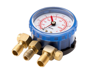 Auto mechanic Cooling System Pressure Test isolated on white background.