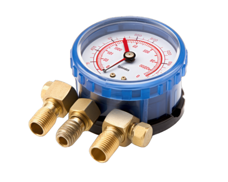 Auto mechanic Cooling System Pressure Test isolated on white background.