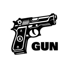 Gun icon or logo vector illustration.