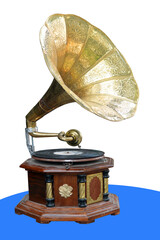 gramophone isolated on white
