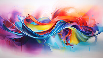 abstraction with rainbow colors