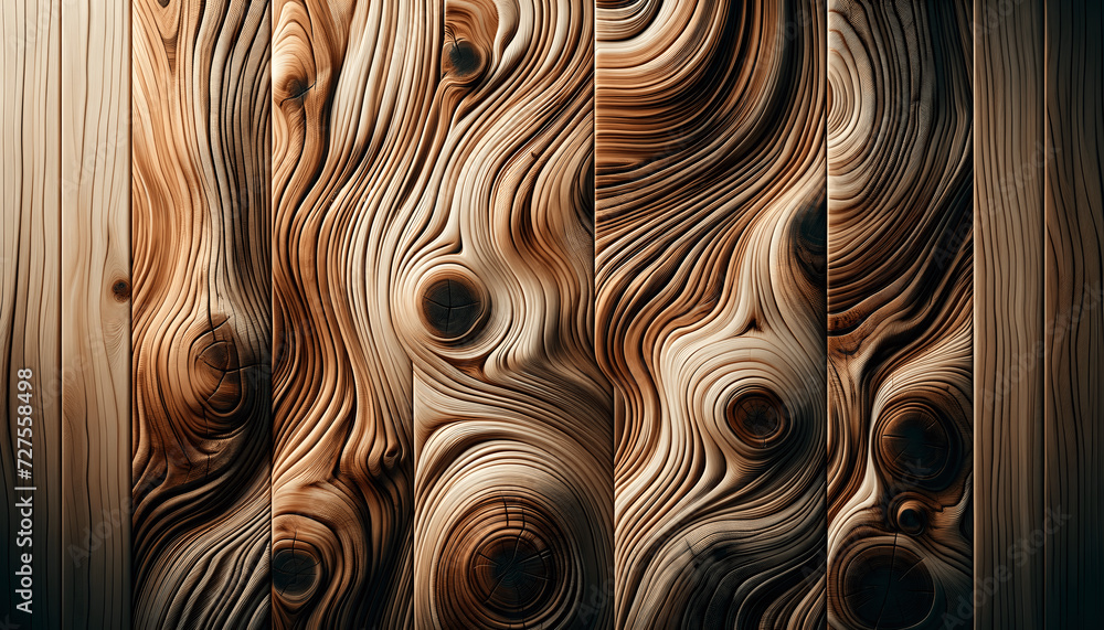 Poster a detailed and high-resolution view of a wood pattern, showcasing the natural beauty and texture of 