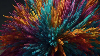 Mesmerizing 3D Abstract Multicolor Visualization