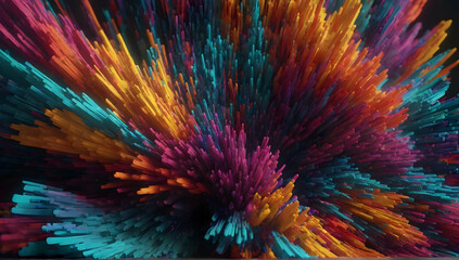 Mesmerizing 3D Abstract Multicolor Visualization