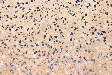 Terrazzo hamper seamless patterns or colorful polished stone floor black brown white background
