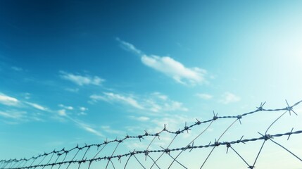 Prison security fences, barriers, wire netting. Neural network AI generated art
