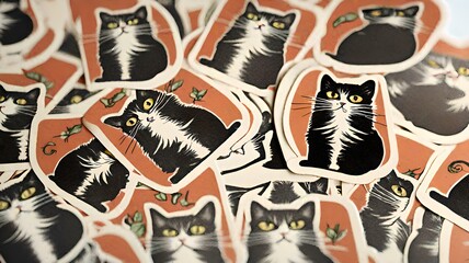 sticker cats background
