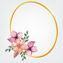 Decorative Floral Foliage Ornament for Wedding Invitation