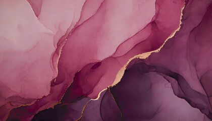 Abstract dark pink alcohol ink art background