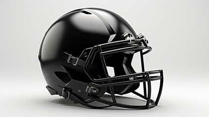 Fototapeta premium American football black helmet. Neural network AI generated art
