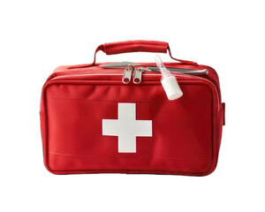 First aid kit isolated on white background. First aid kit on png transparent background