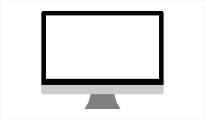 Simple Gaming Monitor computer Monitor mockup, computer monitor frame icon presented on white background.
