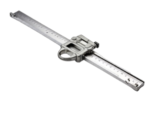 Digital calipers isolated on white background.