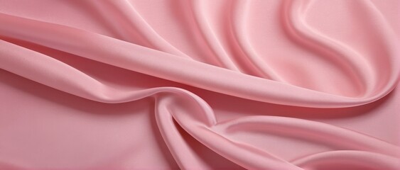 Obraz premium Pink silk fabric with a luxurious texture, ideal for elegant designs.
