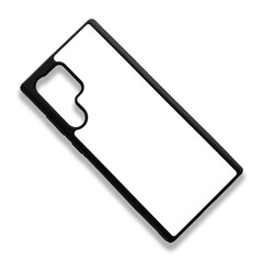 Blank mobile phone case on white background for mockup. Custom and personalized phone case, Black edge sublimation phone case