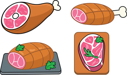 Meat Food Vector Illustration