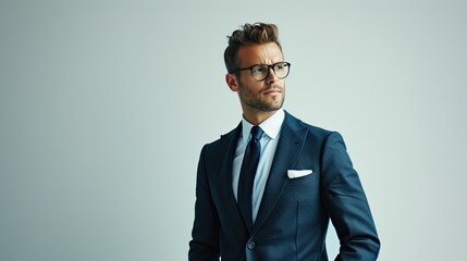 A stylish man in a tailored suit