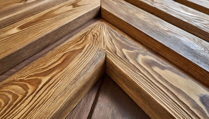 a close up of a wooden bench with a wooden floor