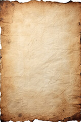  old paper on a white background, paper vintage background, beige retro paper