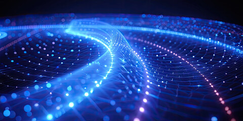 Circular blue lights on black background suitable for abstract backgrounds, futuristic designs, technology concepts, party flyers, and music event promotions.