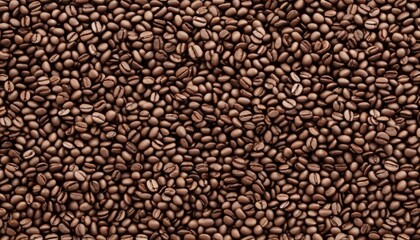 A pile of coffee beans in a brown and white color