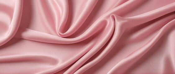 Pink silk fabric with a luxurious texture, ideal for elegant designs.