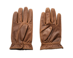 Leather Hand gloves isolated on white background. Leather Hand Gloves on png transparent background.