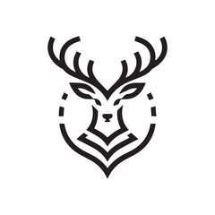 aesthetic modern minimalist deer logo