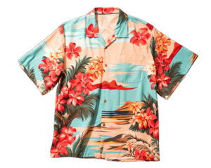 Colorful Shirt isolated on white background. Colorful Shirt on png transparent background.