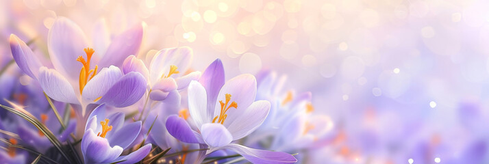 Fototapeta na wymiar spring flower background, in the style of light sky-blue and dark gold, bokeh, generative AI