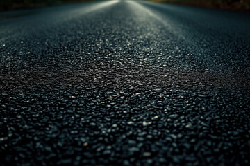 close up picture of asphalt road bokeh style background