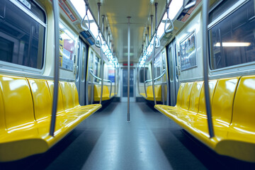 a subway car interior