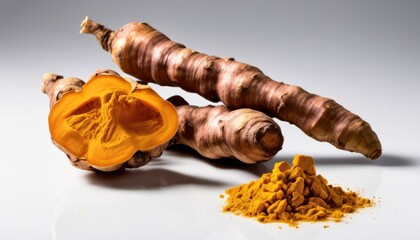 A spice with a yellowish orange color