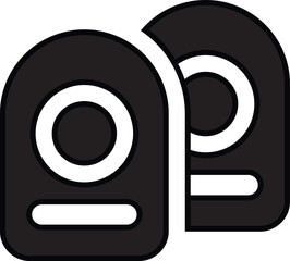 Rounded Filled Baby Shoes Icon