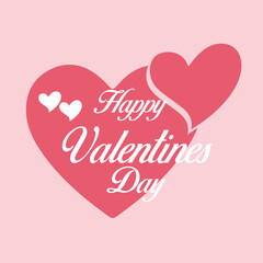 Happy Valentine's Day on 14 February. Valentine's Day vector illustration, poster, flyer, social media post, icon, sign/symbol, or logo.