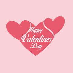 Happy Valentine's Day on 14 February. Valentine's Day vector illustration, poster, flyer, social media post, icon, sign/symbol, or logo.