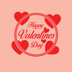 Fototapeta na wymiar Happy Valentine's Day on 14 February. Valentine's Day vector illustration, poster, flyer, social media post, icon, sign/symbol, or logo.