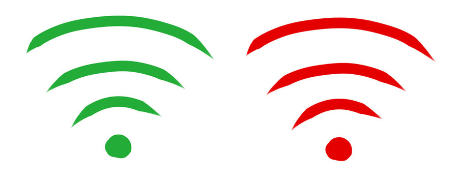 WiFi icon red and green 