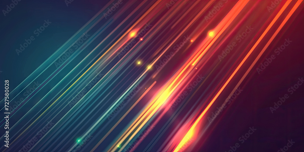 Poster abstract a colorful background with bright lights , blockchain network concept , distributed registe