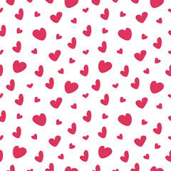 Cute love heart seamless pattern illustration