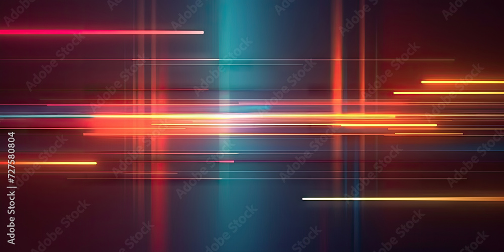 Poster abstract a colorful background with bright lights , blockchain network concept , distributed registe