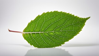 Obraz premium A leaf with a red stem