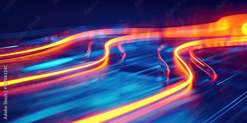 Aufkleber abstract a colorful background with bright lights , blockchain network concept , distributed registe