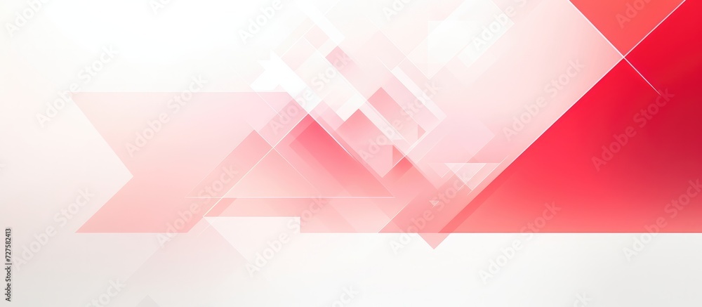 Poster white red abstract geometrical shape modern banner. minimalist graphic design element future style c