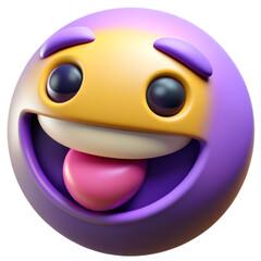 3D smiley face with joyful feeling