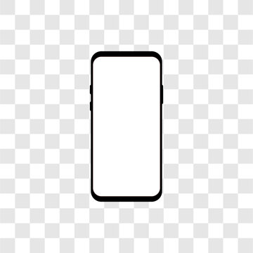 smart phone shape with transparent background