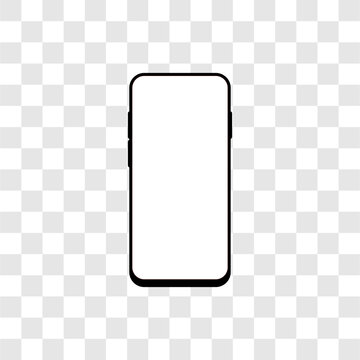 smart phone shape with transparent background