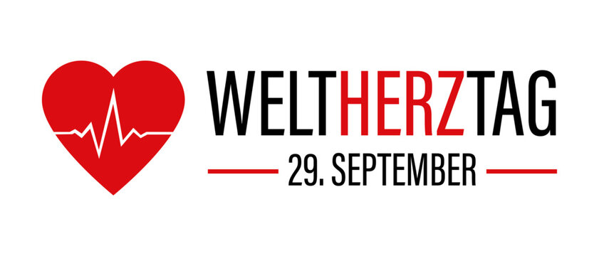 Weltherztag - Herzicon und Text